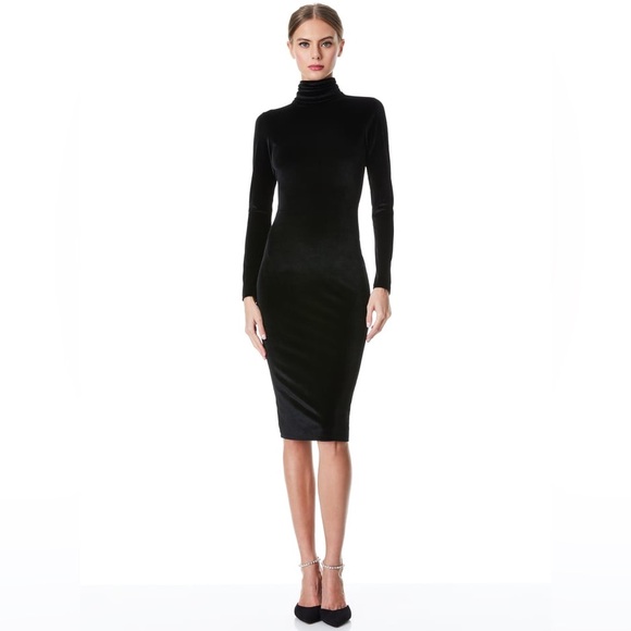 Alice + Olivia Dresses & Skirts - DELORA VELVET MIDI DRESS